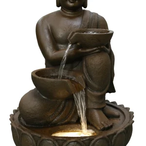 Large Buddha Fountain with Warm White LED