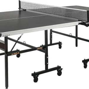 Inside Professional MDF Indoor Ping Pong Table with Quick Clamp Table Tennis Net and Post Set - 10 Minute Easy Assembly - Tournament Quality - Foldable with Single Player Playback Mode