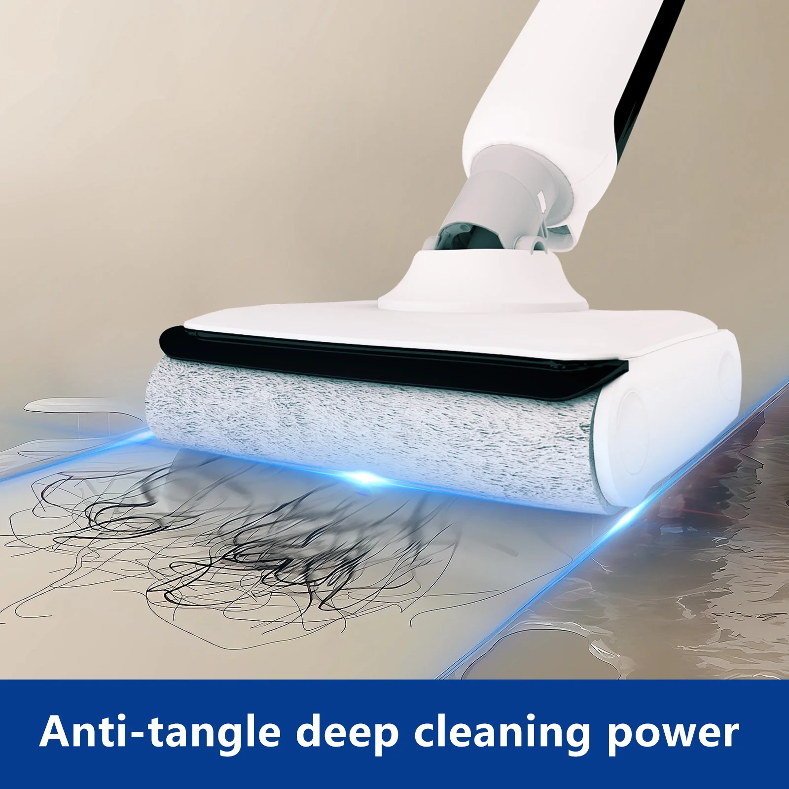 HABIUBIU Vacuum Mop All in One, Wet Dry Vacuum Cleaner, Cordless Cleaner Machine for Tile Hardwood Floor, Self Cleaning Electric Mop with 180- Lie-Flat