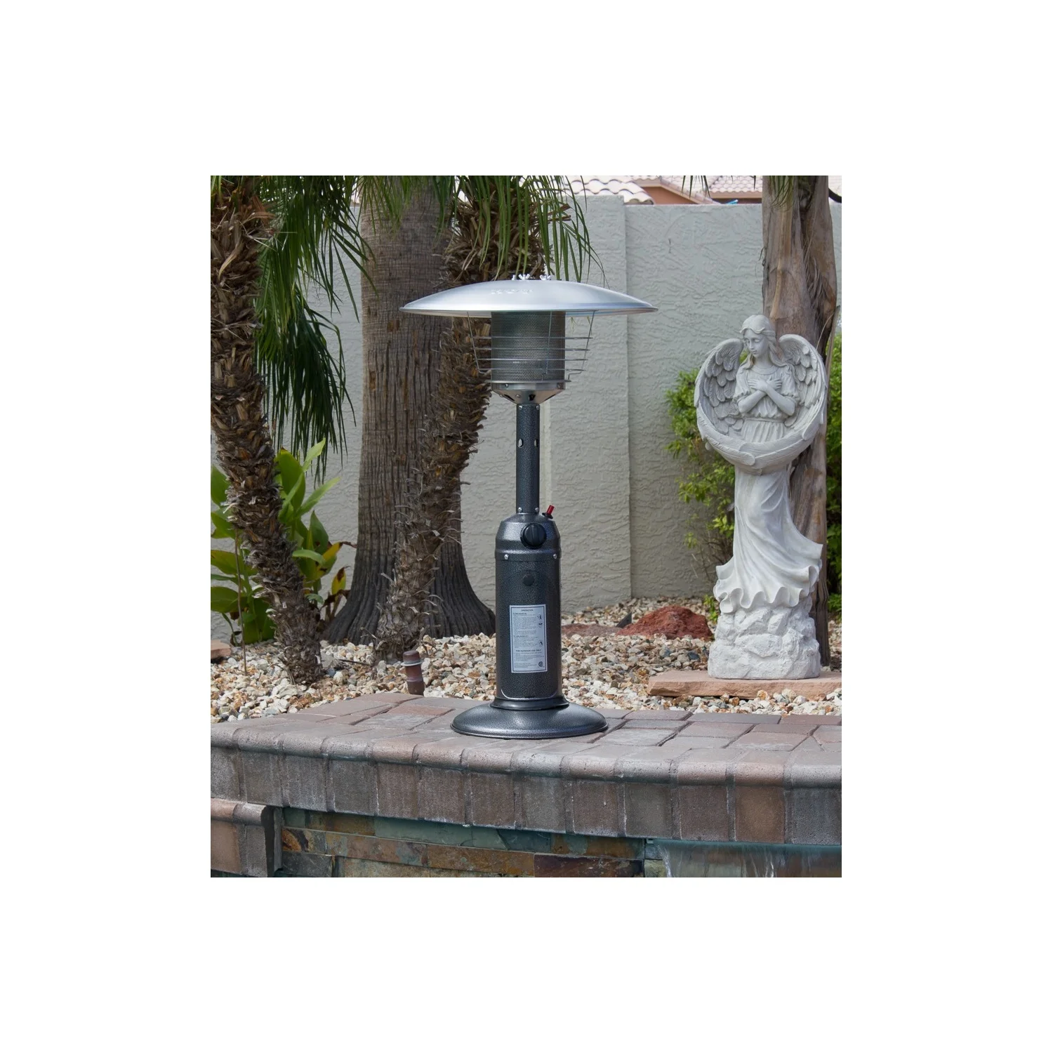 AZ Patio Heaters Propane Gas Outdoor Tabletop Patio Heater, Hammered Bronze