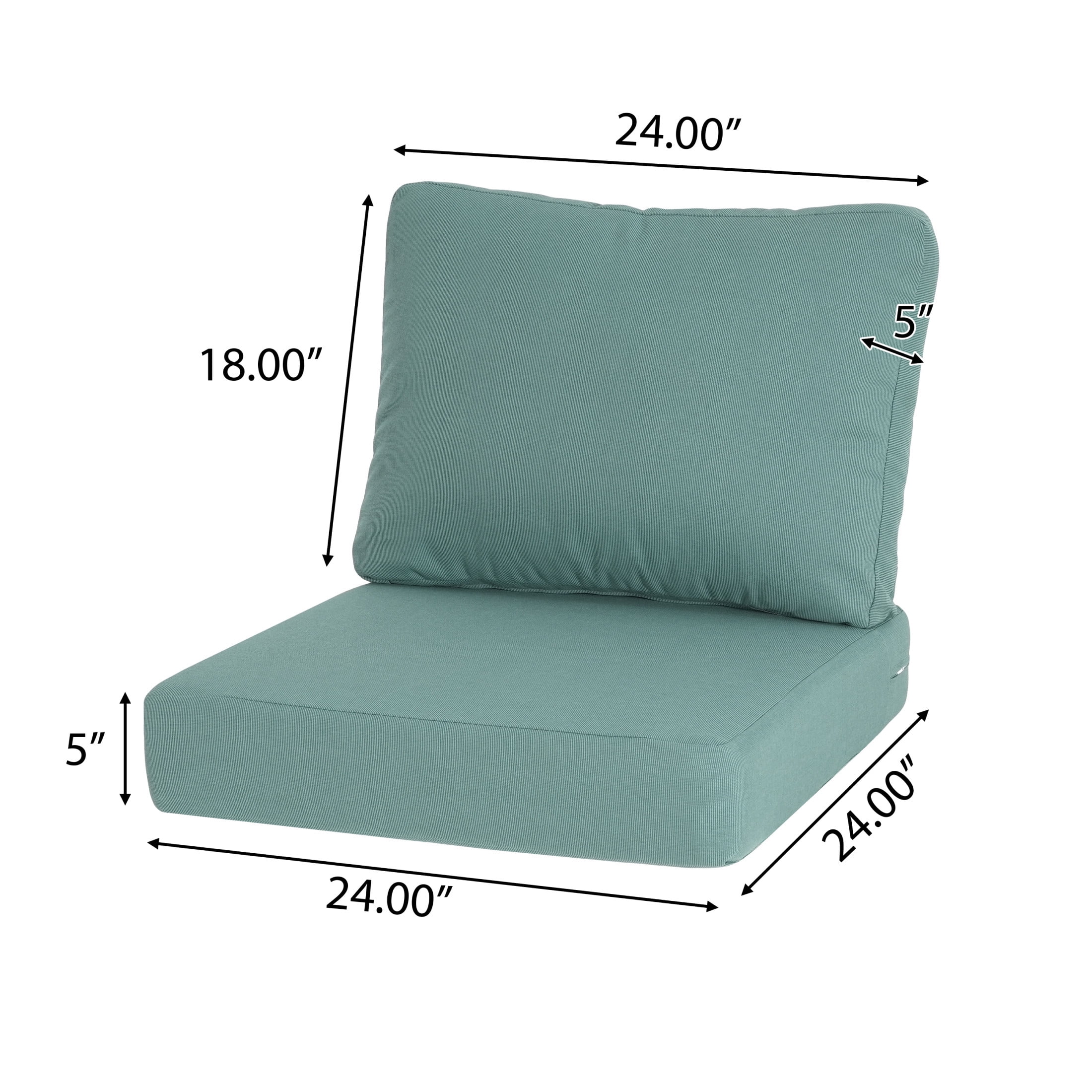 Christopher Knight Home 2-Piece Outdoor Deep Seat Cushion Set, 24"x 24"x 5", Beige