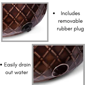 BirdRock Home Decorative Water Hose Pot - Copper - Drainage Hole - Group