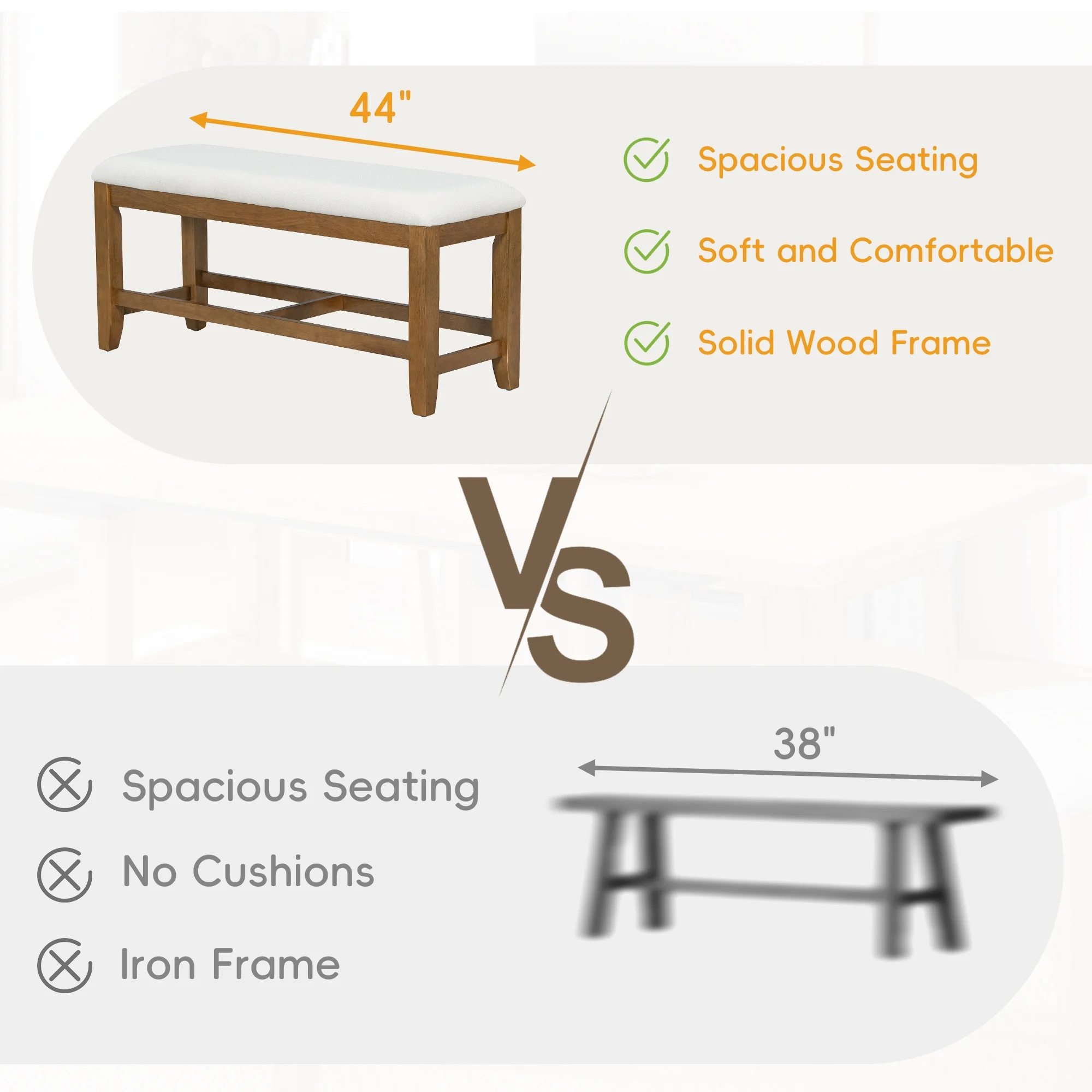 Harper & Bright Designs 6 Pieces Dining Table Set with Bench for 6, Kitchen Table Set with Storage Drawer and 4 Upholstered Dining Chairs, Dark Brown