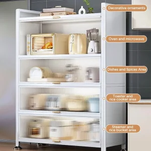 Joybos Upgraded Larger Heavy Metal Kitchen Storage Cabinet