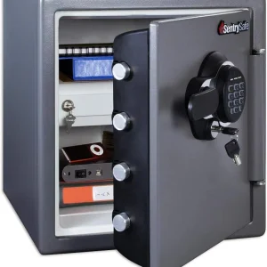 Key Lock Box, Outdoor Lock Box Bundle with SentrySafe Fireproof and Waterproof Safe, 1.23 Cubic Feet