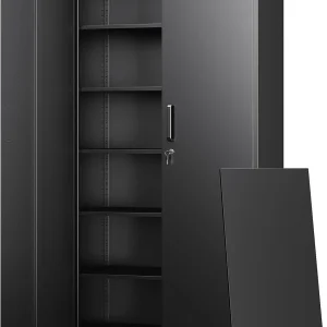Letaya Metal Garage Storage Cabinets with Lock-72 Tall Tool Organizer Steel Lockers