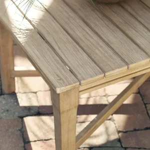 Signature Design by Ashley Clare View Coastal Outdoor Patio Eucalyptus Sofa with Cushions, Beige