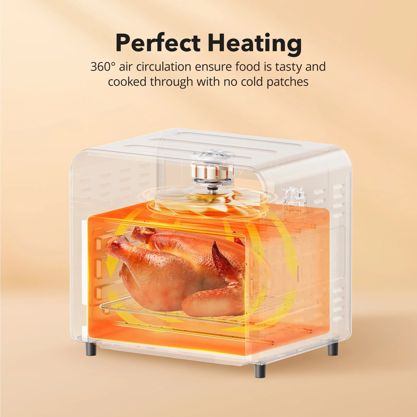 TaoTronics Air Fryer | 1700W 14.8 Quart | 9 in 1 Air Fryer Oven | Oil-less Cooker with Rotisserie Shaft
