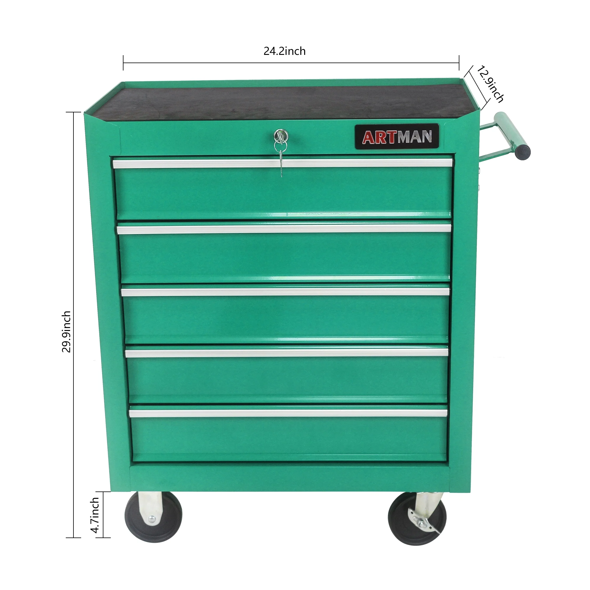 ARTMAN 5 Drawer Rolling Tool Chest, Tool Storage Cabinet with Wheels and Drawers for Garage Warehouse