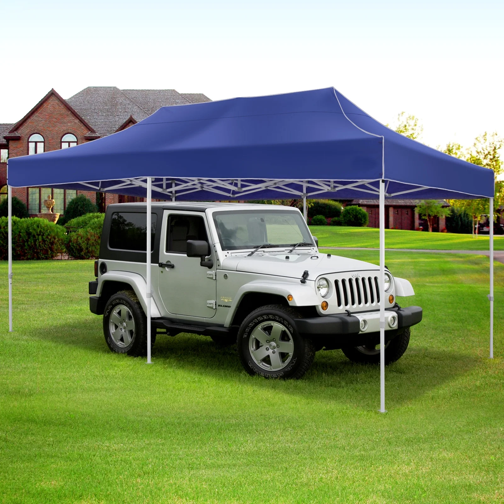 HOTEEL 10x15 Heavy Duty Canopy Tent ,Pop up Canopy for Parties Wedding,Commercial Easy up Gazebo with Roller Bag,UV 50+ &,White