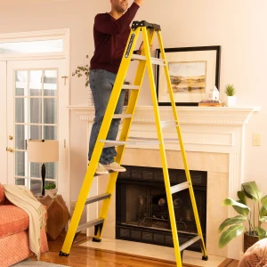 Louisville Ladder 8' Fiberglass Step Ladder, 12' Reach, 250 lbs Load Capacity, W-3118-08