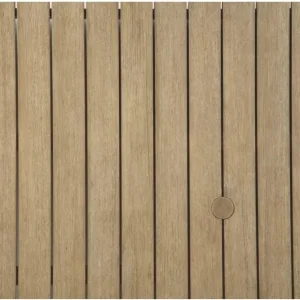 Signature Design by Ashley Clare View Coastal Outdoor Patio Eucalyptus Sofa with Cushions, Beige