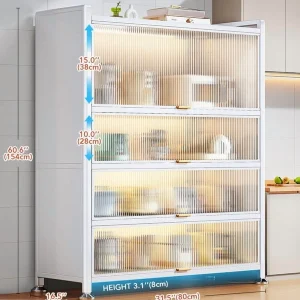 Joybos Upgraded Larger Heavy Metal Kitchen Storage Cabinet