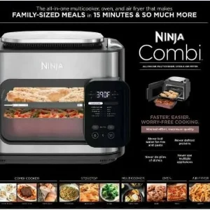Restored Ninja Combi All-in-One Multicooker, Oven, & Air Fryer, 10-in-1 Functions, Stainless Steel, (Refurbished)