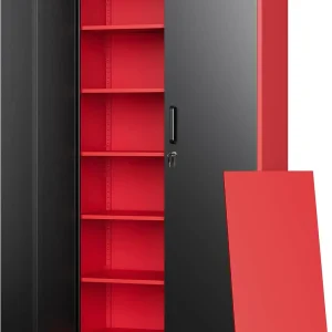 Letaya Metal Garage Storage Cabinets with Lock-72 Tall Tool Organizer Steel Lockers
