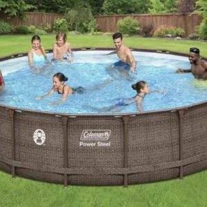Coleman 18 x 48 Power Steel Frame Above Ground Swimming Pool Set