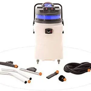 Farag Janitorial 24 Gallon, Wet/Dry Vacuum Cleaner, White with Accessories Included