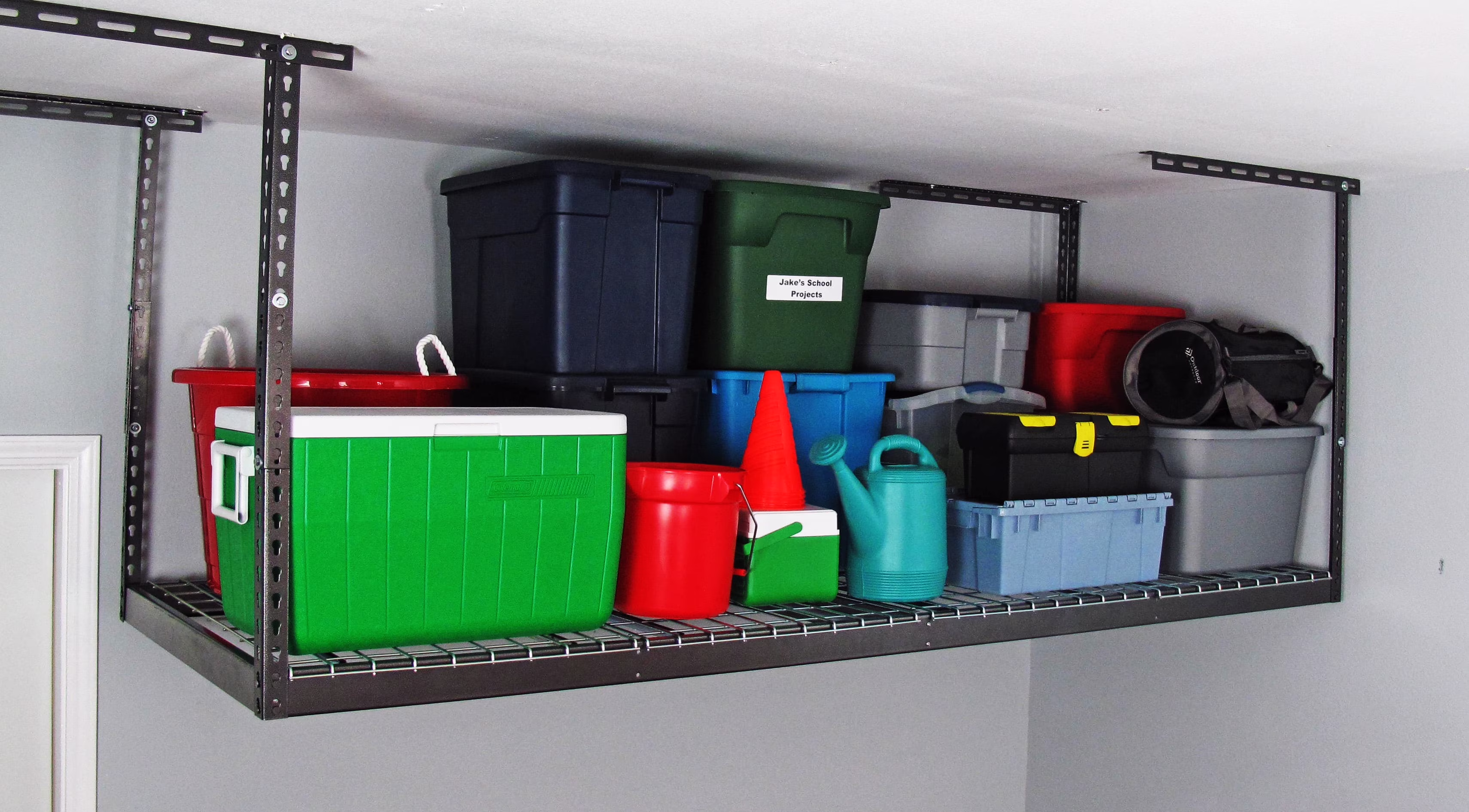 MonsterRax 3' x 8' Overhead Garage Storage Rack Holds 450 Pounds, White