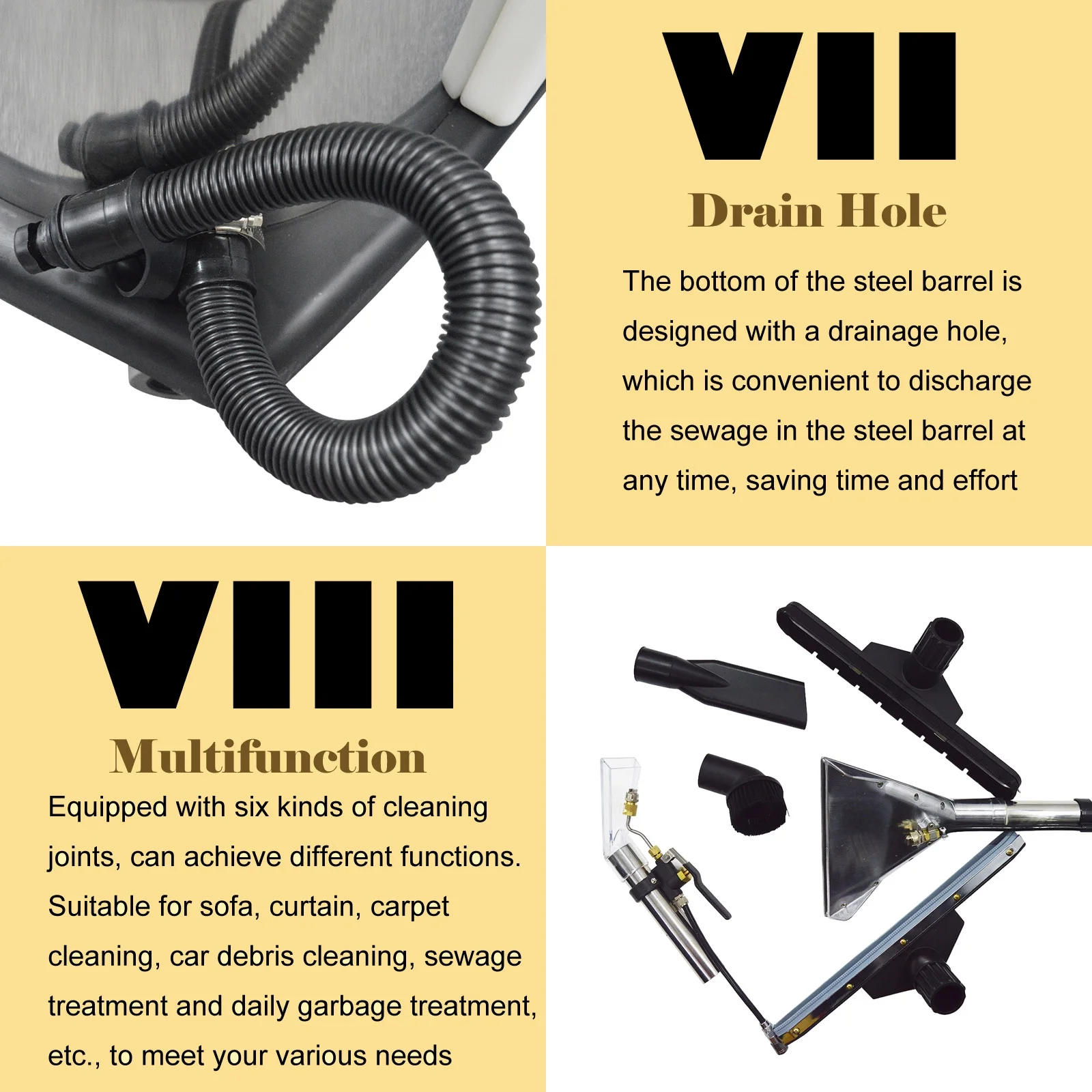 INTBUYING Carpet Cleaning Machine Carpet Extractor 30L/40L/60L/80L 110V/220V