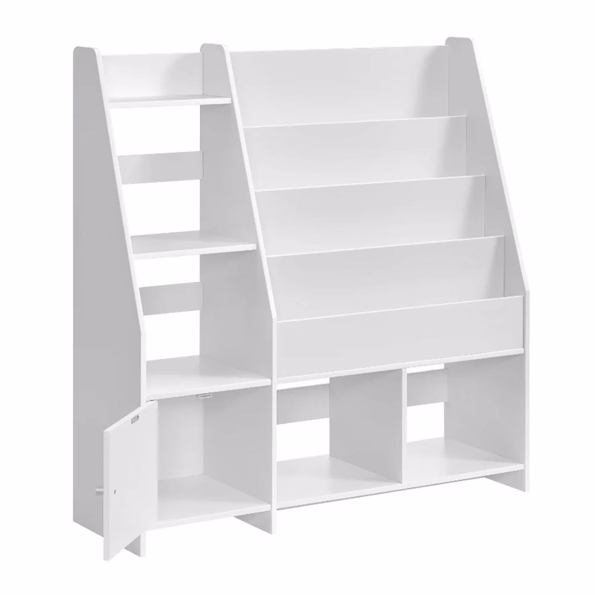 Sturdis Kids Toy Storage Organizer With Bookshelf and White Bins