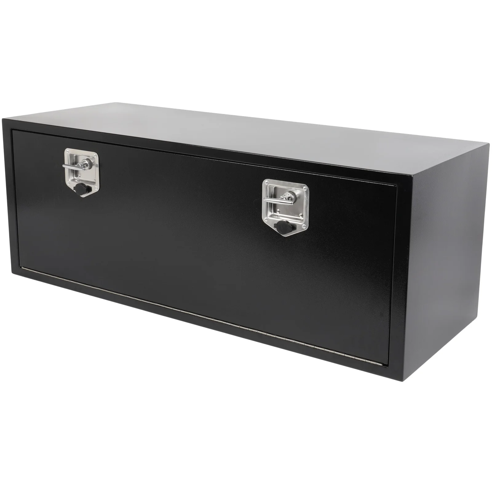 CCIYU 48 Inch Iron Truck Bed Toolboxes, Heavy Duty Truck Tool Box with Lock Keys, Storage Tool Box Chest Box Organizer for Pickup, RV, Truck Bed, Trailer, 48"x 18"x18", Black