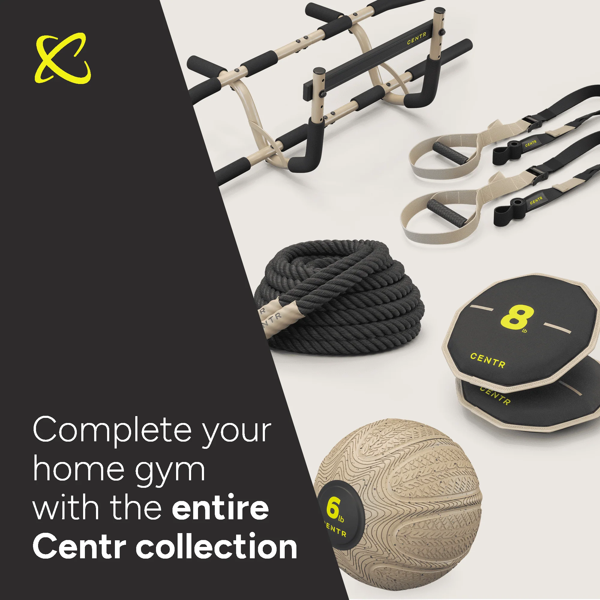 Centr By Chris Hemsworth Multi-Functional Pull up Bar for Total Body Home Workouts + 3-Month Membership