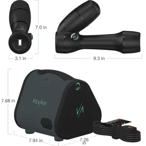Reverse-Air Hair Dryer with Hair Clips – Black