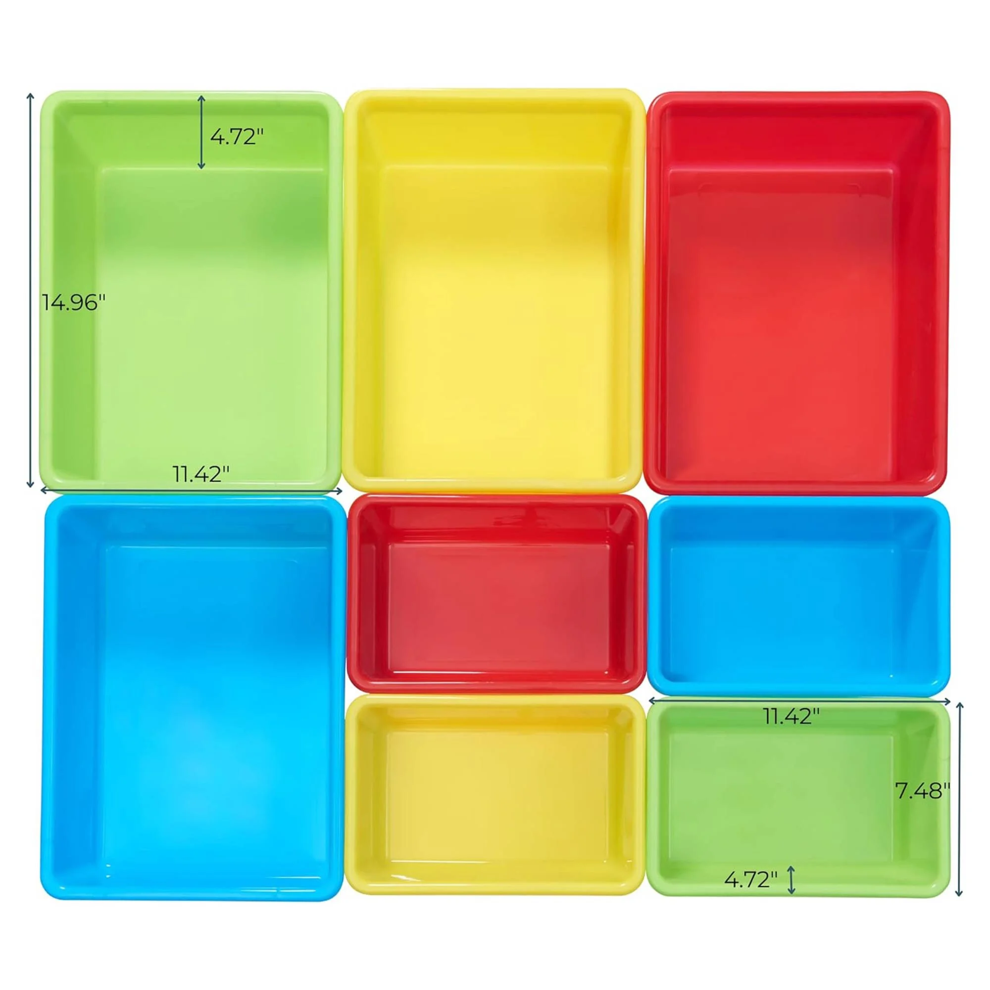 Sturdis Kids Toy Storage Organizer With Bookshelf and White Bins