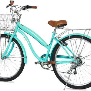 WEIZE Beach Cruiser Bike 26 inch Commuter Bicycle for Adult Men and Women 7-Speed/High-Carbon