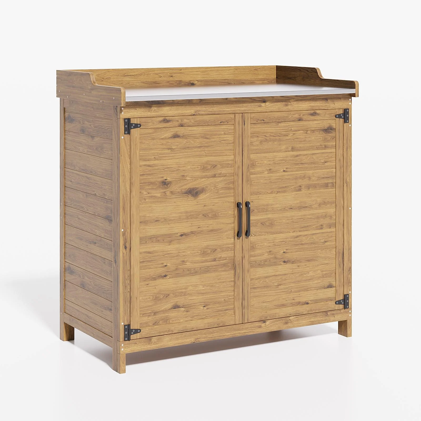 Asofer Outdoor Storage Shed, Storage Cabinet Clearance, Wooden Tool Shed, Deck Cabinet for Outside Patio Lawn
