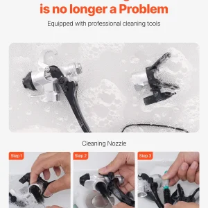 VEVOR Stand Airless Paint Sprayer, 650W High Efficiency Airless Sprayer, 3000PSI Electric Paint Sprayer Machine Extension Rod and Cleaning Kits for Interior and Exterior Furniture/Fence/Home/House
