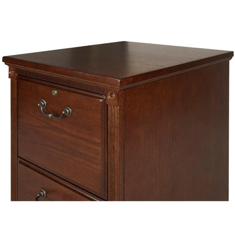 Martin Furniture Huntington Transitional Oxford 2 Drawer Wood File Cabinet - Oak