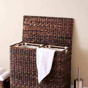 Extra large split gift basket with lining
