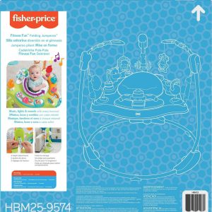 Fisher-Price Baby Bouncer Fitness Fun Folding Jumperoo Infant Activity Center with Lights & Music. Unisex
