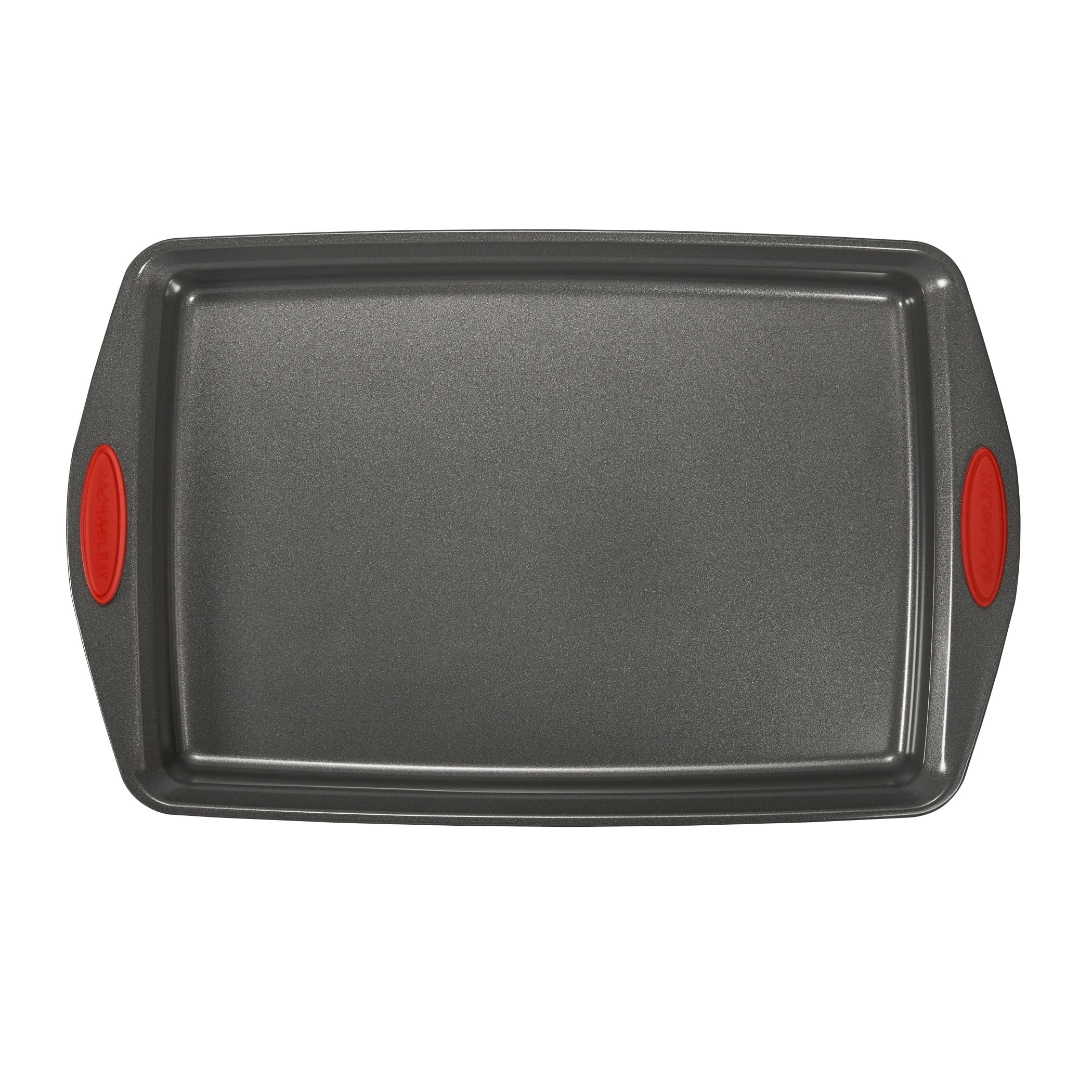 Rachael Ray Yumo Nonstick Oven Lovin Bakeware Set, Gray with Red Handles. 5 Piece Set