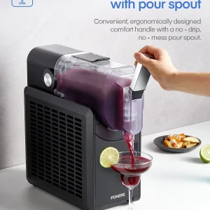 5-in-1 Slushie Machine, No Ice Needed, 15 Min Slushy Machine for Home with Self-Cleaning, Professional Frozen Drink Maker, 5 Preset Programs, Frozen Margaritas, Frapp??s, Milkshakes, and More, FOHERE