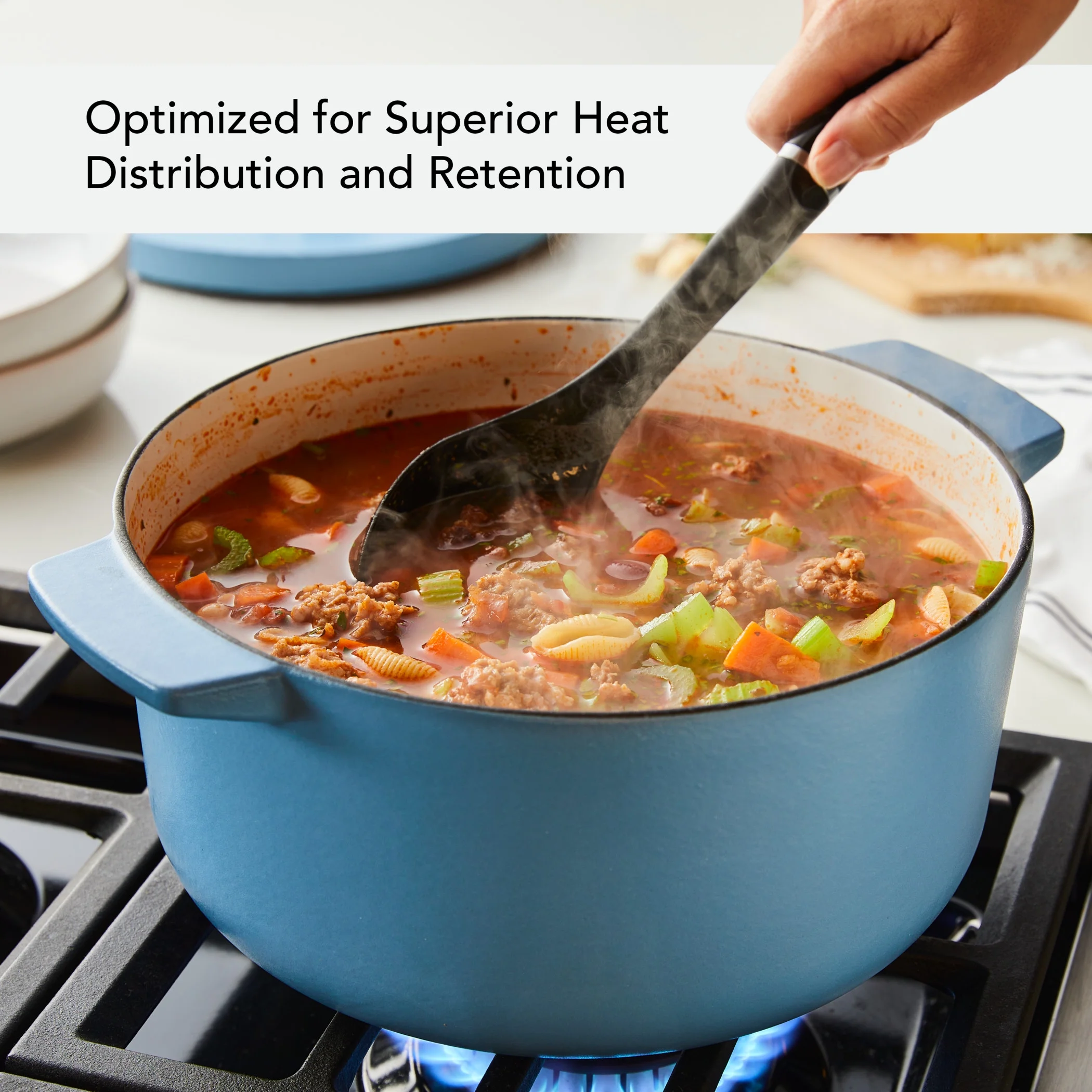 KitchenAid Seasoned Cast 6 Quart Iron Induction Dutch Oven Casserole, Metal Utensil, Broiler and Oven Safe to 500-F, Cast Iron Black