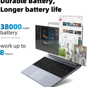 SGIN 15.6inch Laptop 12GB DDR4 512GB SSD Windows 11 with Intel Celeron N5095A Full HD 1920x1080