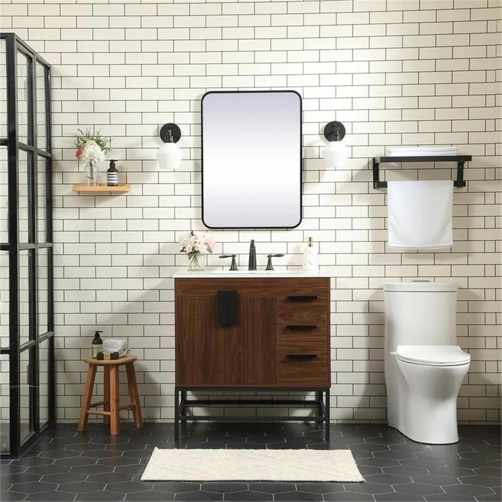 Elegant Kitchen and Bath 32 Inch Single Bathroom Vanity In Green