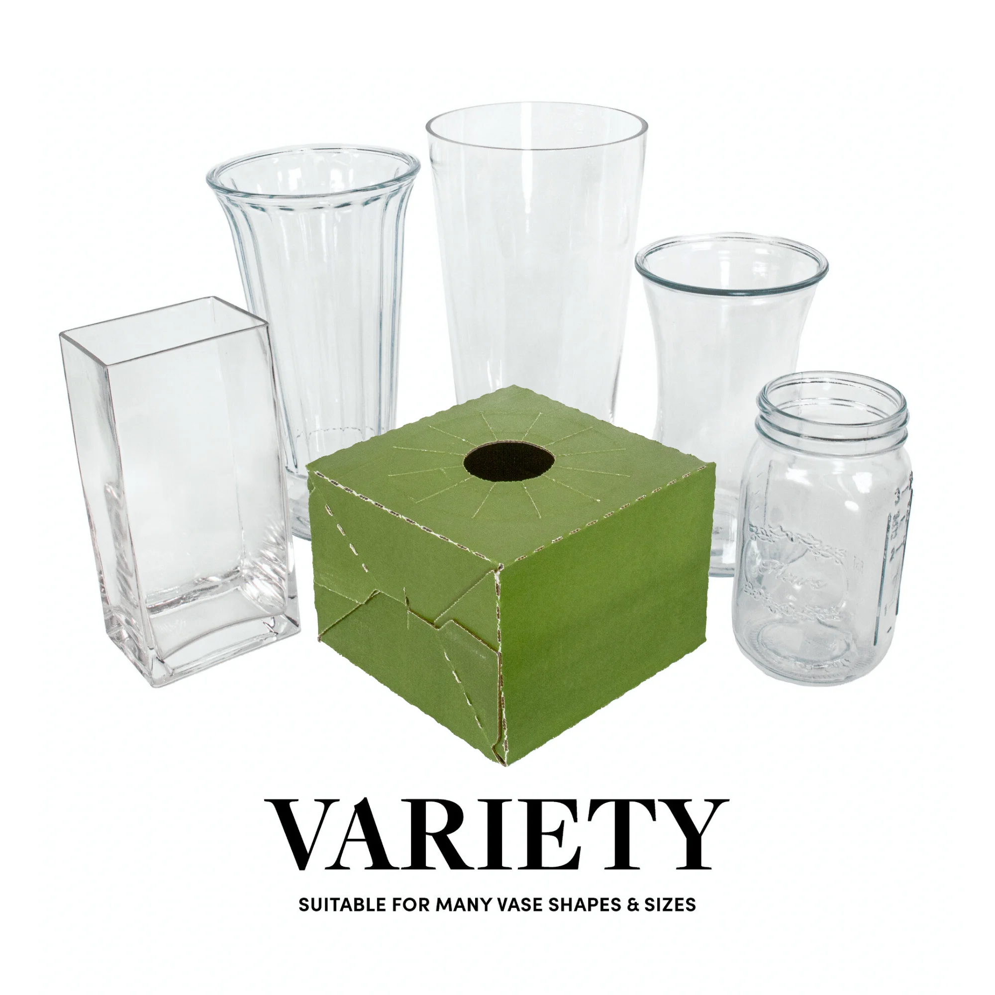 Holiday Designs - Pop-Up Florist Delivery Box, Heavy Duty Corrugated Cardboard Vase Boxes for Secure Floral Arrangements During Transport, 8 x 8 x 5 (Large - Bulk Case of 50)