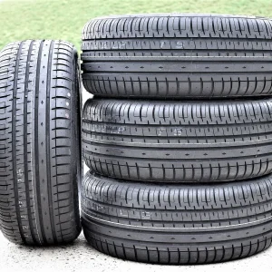A pair of 2(2) 225/40R20 101W XL AS A/S performance tires