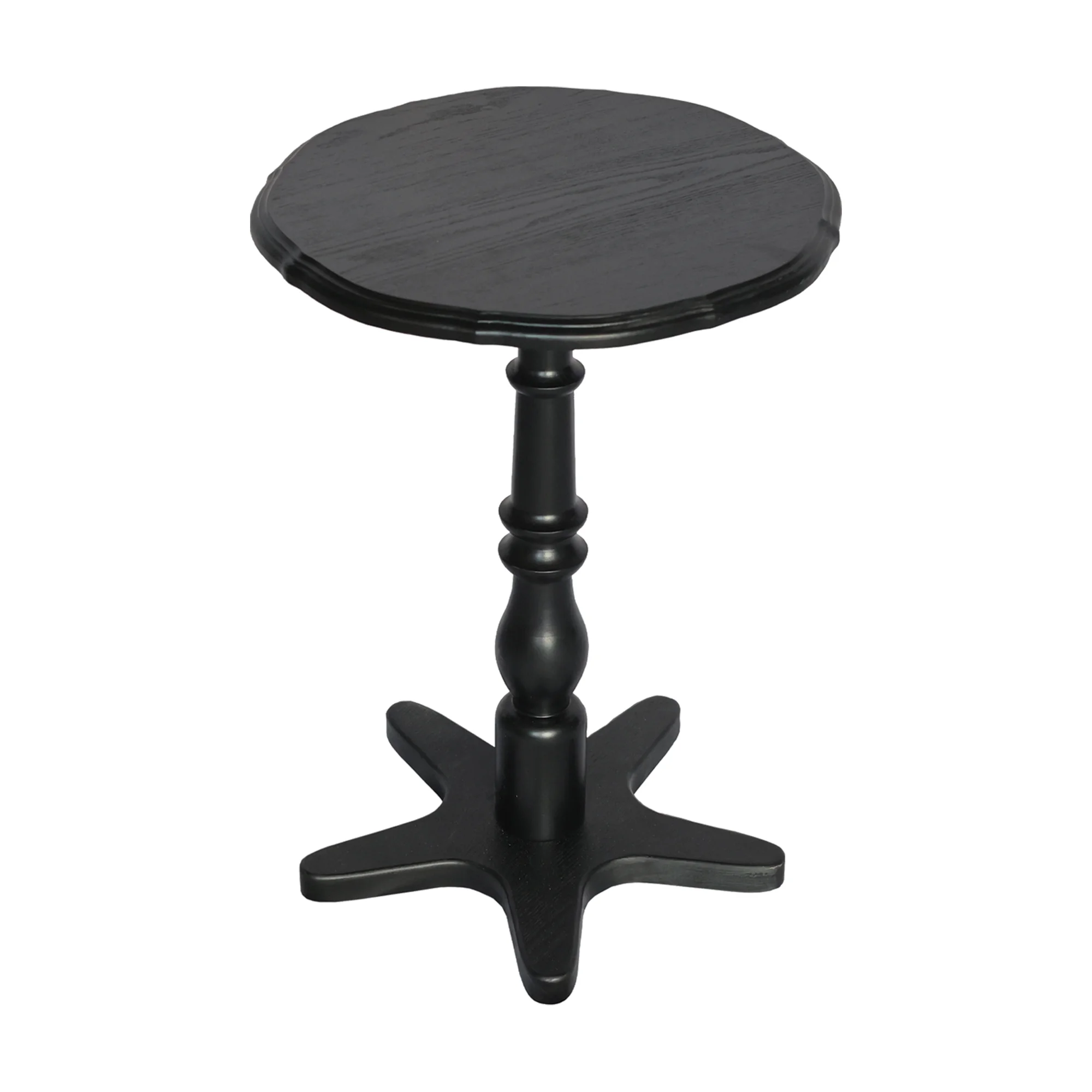 Homy Casa Round Pedestal Dining Table for Small Kitchen or Breakfast Nook, Walnut
