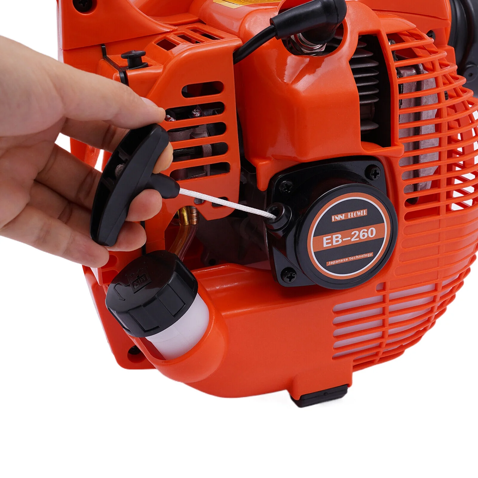 Miumaeov 25.4cc 2 Stroke Gas Powered Handheld Leaf Blower Grass Lawn Blower Sweeper Cleaning Tool 7000rpm