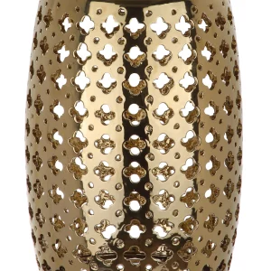 Safavieh Lacey Trellis Indoor/Outdoor Garden Patio Stool, Plated Gold