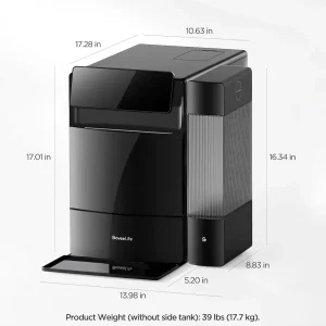 GoveeLife Smart Nugget Ice Maker Pro, 60lbs Daily, 6-Minute First Ice, 40dB Ultra-Quiet with AI NoiseGuard, App & Voice Control, Self-Clean, 3.5lbs Basket & Dual Water Tanks, for Home Kitchen, Party