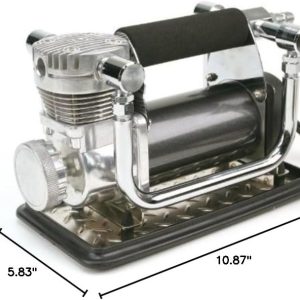 440P - 44043 Tire Inflator Portable Heavy Duty Offroad Air Compressor for Large Trucks & Jeeps | 12V On/Offroad Tire Pump Air Compressor, 150 PSI, up to 37" Tires, Alligator Clips