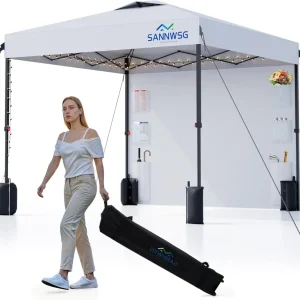12X12 Pop Up Canopy Tent,Removable Pockets Sidewall for Extra Storage,Easy Up Canopy,Heavy Duty One Person Set Up Event Tent,Grey