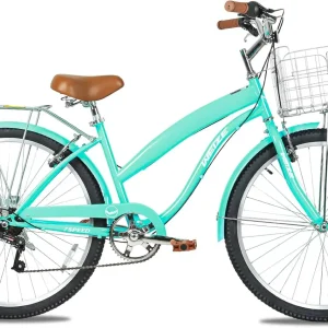 WEIZE Beach Cruiser Bike 26 inch Commuter Bicycle for Adult Men and Women 7-Speed/High-Carbon