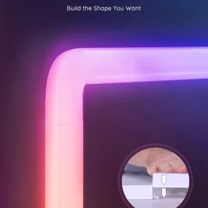 Govee Glide RGBIC Smart Wall Light, Multicolor Customizable, Music Sync LED Home Decor, 6 Pcs and 1 Corner