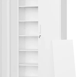 Letaya Metal Garage Storage Cabinets with Lock-72 Tall Tool Organizer Steel Lockers